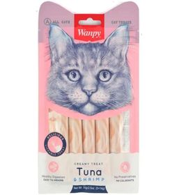 Wanpy Ton Balığı Karides 5x14 gr Likit Kedi Ödülü