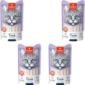 Wanpy Ton Balığı ve Yengeç Sıvı 25x14 gr 4 Adet Kedi Ödül Maması