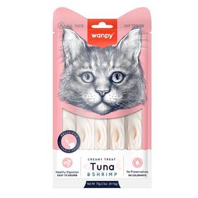 Wanpy Ton Balıklı ve Karidesli 5x14 gr Kedi Ödül Maması