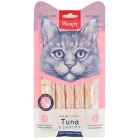 Wanpy Ton Balıklı ve Karidesli 5x14 gr Kedi Ödül Maması