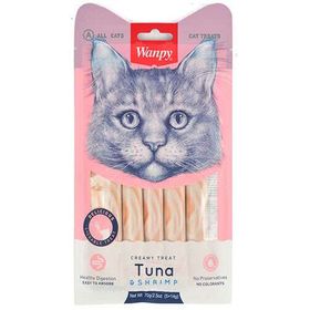 Wanpy Ton Balıklı ve Karidesli 5x14 gr Kedi Ödül Maması