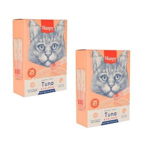 Wanpy Ton Balıklı ve Somonlu 25x14 gr 2 Adet Sıvı Kedi Ödül