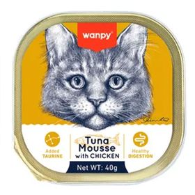 Wanpy Ton Balıklı ve Tavuklu Alutray 40 gr Yaş Mama