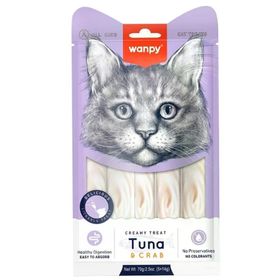 Wanpy Ton ve Yengeç 5x14 gr Likit Kedi Ödülü