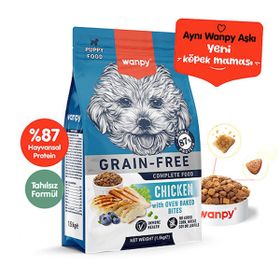 Wanpy With Oven Baked Bites Tahılsız Tavuklu 1.5 kg Yavru Köpek Kuru Maması