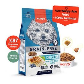Wanpy With Oven Baked Bites Tahılsız Tavuklu 1.5 kg Yavru Köpek Kuru Maması
