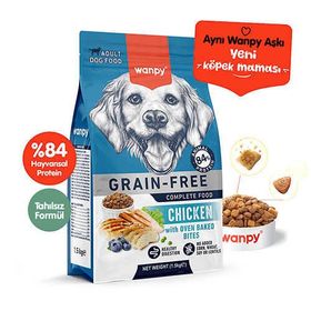 Wanpy With Oven Baked Bites Tahılsız Tavuklu 1.5 kg Yetişkin Köpek Kuru Maması