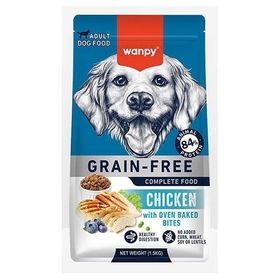Wanpy With Oven Baked Bites Tahılsız Tavuklu 1.5 kg Yetişkin Köpek Kuru Maması