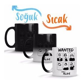 Wanted Dead Or Alive Sihirli Porselen Kupa