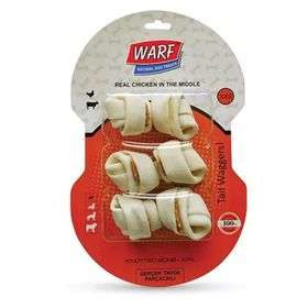 Warf Köpekler İçin 12.5 cm Tavuklu Düğüm Kemik