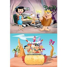 Warner Bros Taş Devri - Puzzle (Yapboz) 2'si 1 arada (35+60 Parça