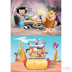 Warner Bros Taş Devri - Puzzle (Yapboz) 2'si 1 arada (35+60 Parça