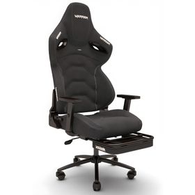 Warrior Kratos Jet Black - Ayak Uzatmalı Profesyonel Bilgisayar Sandalyesi
