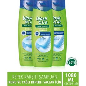 Wash & Go Kepek Karşıtı 3x360 ml Şampuan