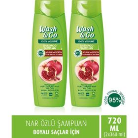 Wash & Go Nar Özlü 2x360 ml Şampuan