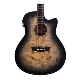 Washburn Deep Forest Burl Ace Black Fade Elektro Akustik Gitar
