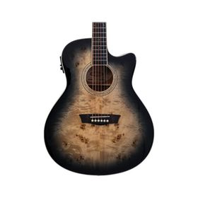 Washburn Deep Forest Burl Ace Black Fade Elektro Akustik Gitar