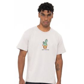 Watch Of Royal Cactus Gri Erkek T-shirt