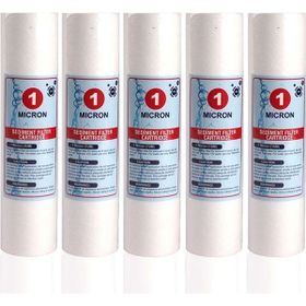 Watermelon 1 Mikron Sediment Spun Açık Kasa 5 Adet x 10 inç Su Arıtma Cihazı Filtresi