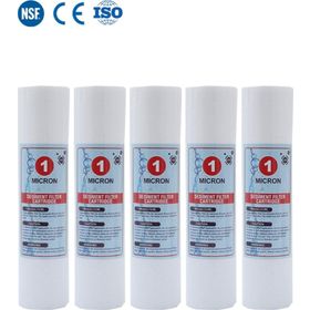 Watermelon 1 Mikron Sediment Spun Açık Kasa 5 Adet x 10 inç Su Arıtma Cihazı Filtresi