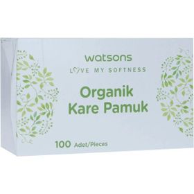 Watsons 100 Adet Organik Kare Pamuk Kutu
