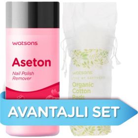 Watsons 150 ml Aseton ve 50 Adet Organik Pamuk