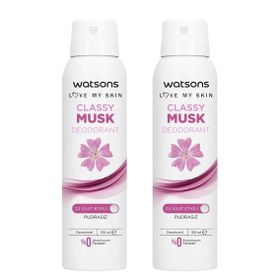 Watsons Classy Musk 2x150 ml Sprey Deodorant