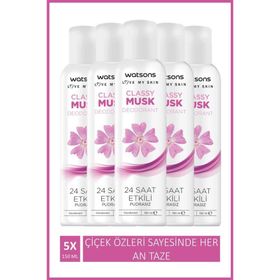 Watsons Classy Musk 5x150 ML Sprey Deodorant