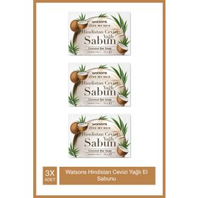 Watsons Hindistan Cevizi Yağlı 3x100 gr El Sabunu