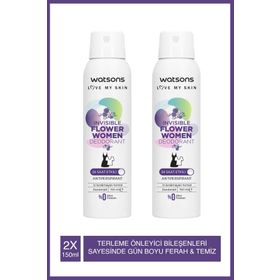 Watsons Invisible Flower 2x150 ml Kadın Sprey Deodorant