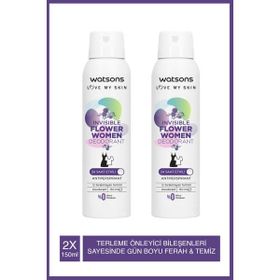 Watsons Invisible Flower 2x150 ml Kadın Sprey Deodorant