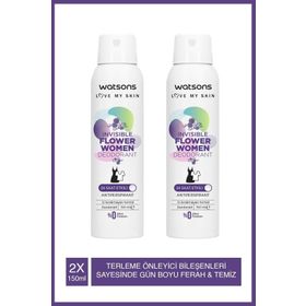 Watsons Invisible Flower 2x150 ml Kadın Sprey Deodorant