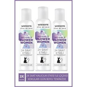 Watsons Invisible Flower 3x150 ML Kadın Sprey Deodorant