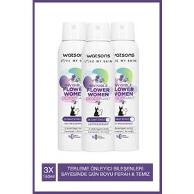 Watsons Invisible Flower 3x150 ML Kadın Sprey Deodorant