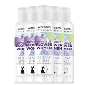 Watsons Invisible Flower 5x150 ml Kadın Sprey Deodorant