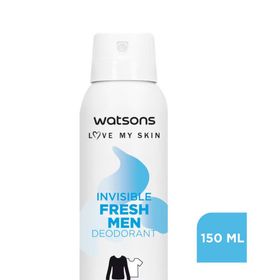 Watsons Invisible Fresh Men 3x150 ml Sprey Deodorant