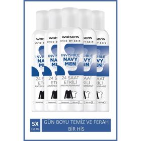 Watsons Invisible Navy Men 5x150 ML Deodorant