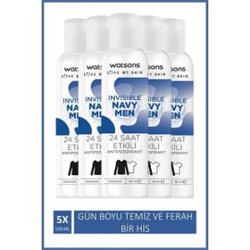 Watsons Invisible Navy Men 5x150 ML Deodorant