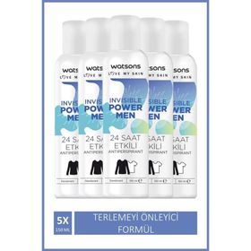 Watsons Invisible Power Men 5x150 ML Sprey Deodorant