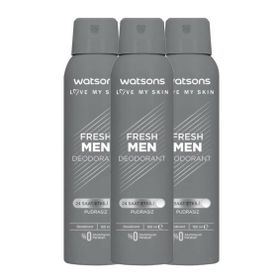 Watsons Men Fresh 3x150 ml Sprey Deodorant