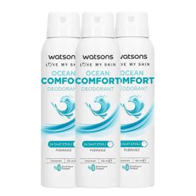 Watsons Ocean Comfort 3x150 ML Sprey Deodorant