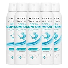 Watsons Ocean Comfort 5x150 ML Sprey Deodorant