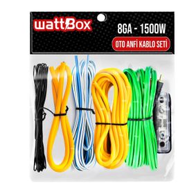 OTO ANFİ KABLO SETİ 8GA 1500W WATTBOX WB-5068