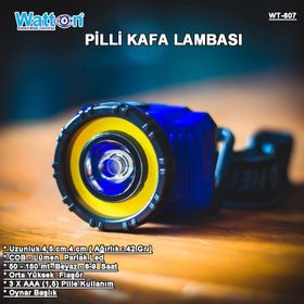 Watton WT-607 Güçlü Pilli Kafa Lambası