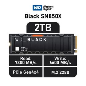 WD WDS200T2XHE Black SN850X 2 TB 7300/6600 MB/s M.2 2280 PCIe 4.0 NVMe SSD