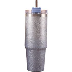 Weather Forecast CIN940MV 304 L Çelik Mavi Işıltılı 890 ml Pipetli Soğuk Sıcak El Termos