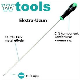 Weber Tools Extra Uzun Düz Uçlu 2.5 X 200 Mm Tornavida