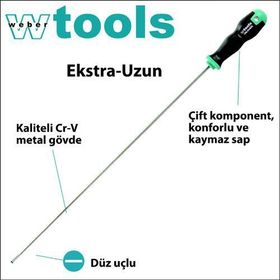 Weber Tools Extra Uzun Düz Uçlu 2.5 X 200 Mm Tornavida