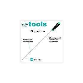 Weber Tools Extra Uzun Düz Uçlu 2.5 X 200 Mm Tornavida
