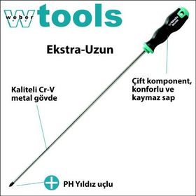 Weber Tools Extra Uzun Yıldız Uçlu Ph1 X 400 Mm Tornavida